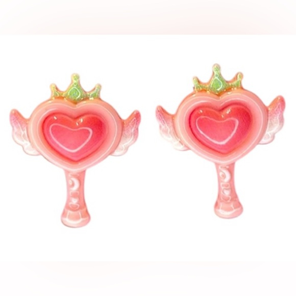 NEW Sakura card capture heart earrings